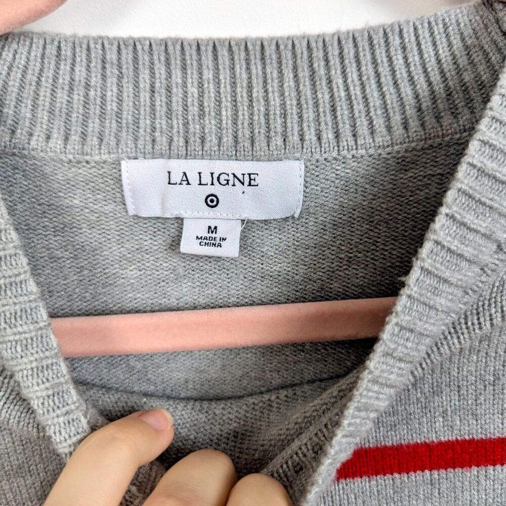 La Ligne x Target | Gray Multicolor Striped Crewneck Sweater Size Medium - Picture 4 of 6